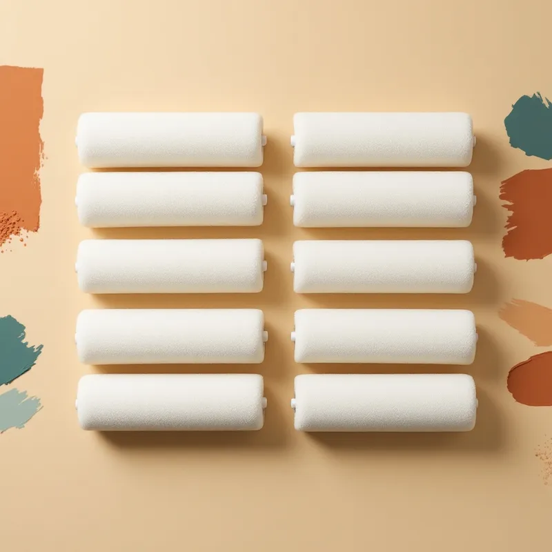 Illustration of a pack of 9 inch roller covers