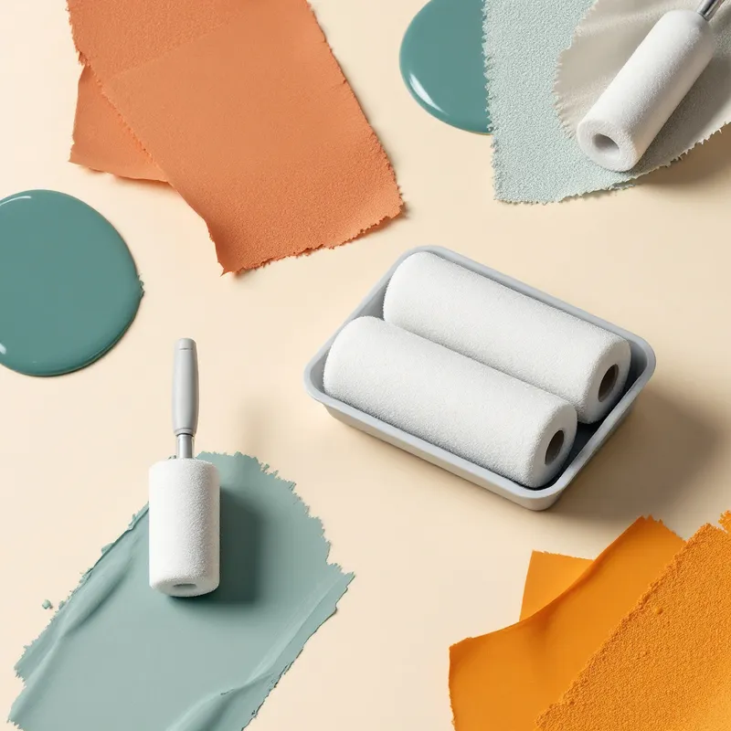 Illustration of a foam mini roller kit