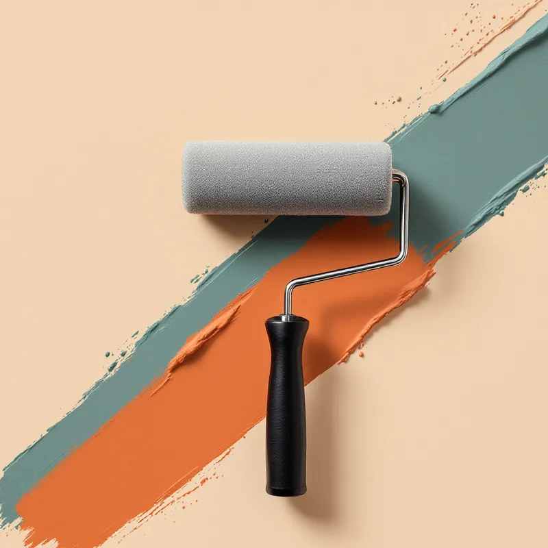 Illustration of a microfiber mini roller